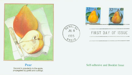 2488 FDC - 1995 32c Pear, booklet single