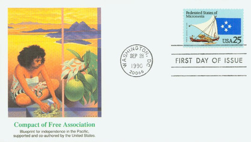 2506 FDC - 1990 25c Micronesia