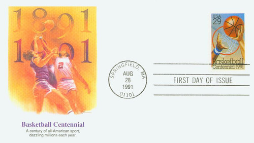 2560 FDC - 1991 29c Basketball