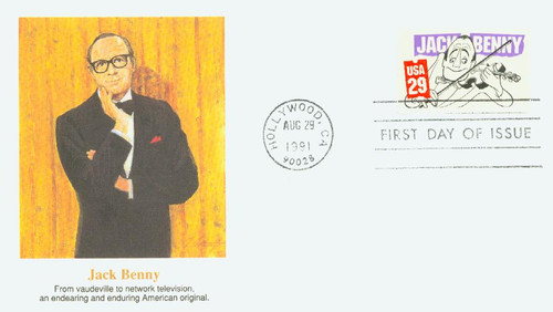 2564 FDC - 1991 29c Comedians: Jack Benny