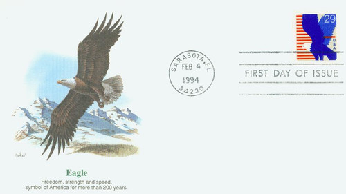 2598 FDC - 1994 29c Eagle, self-adhesive