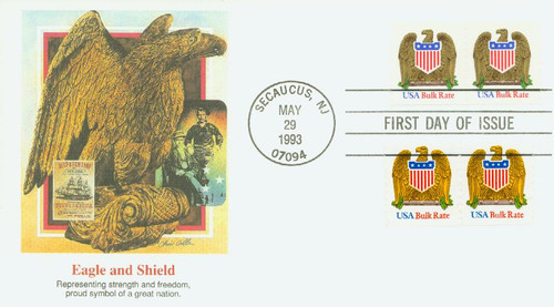 2604 FDC - 1993 10c Eagle and Shield, SV coil