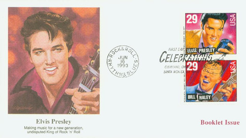 2731 FDC - 1993 29c Legends of American Music: Elvis Presley, booklet single