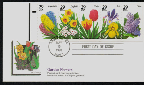 2760-64 FDC - 1993 29c Garden Flowers