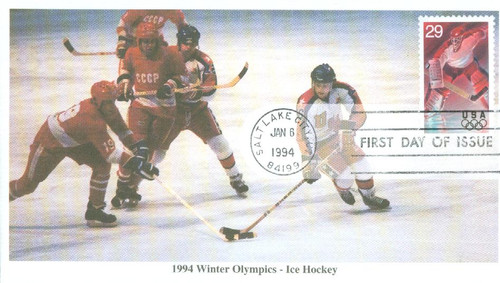 2811 FDC - 1994 29c Winter Olympics: Ice Hockey