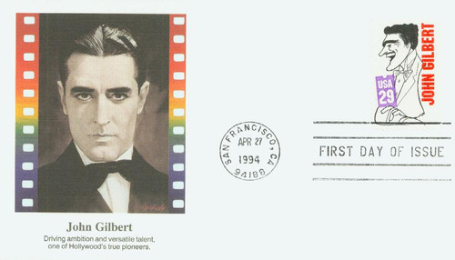 2823 FDC - 1994 29c Silent Screen Stars: John Gilbert