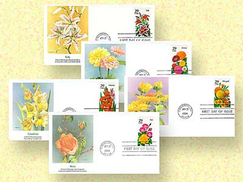 2829-33 FDC - 1994 29c Summer Garden Flowers