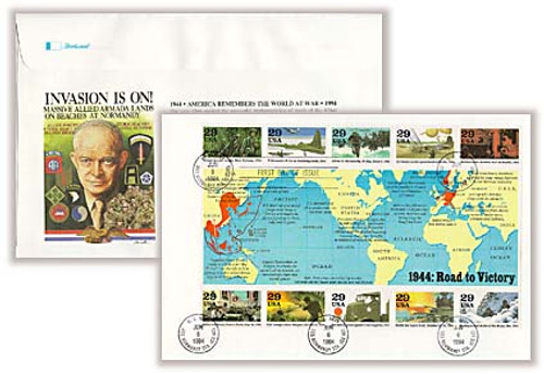 2838 FDC - 1994 29c World War II