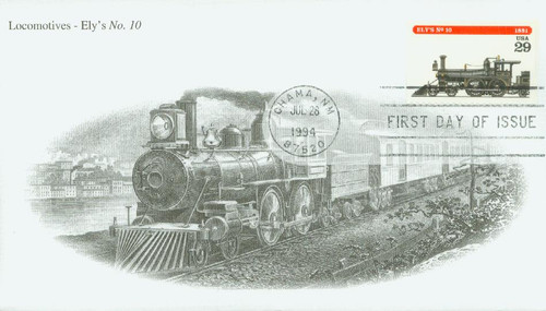 2846 FDC - 1994 29c Locomotives: Ely's #10