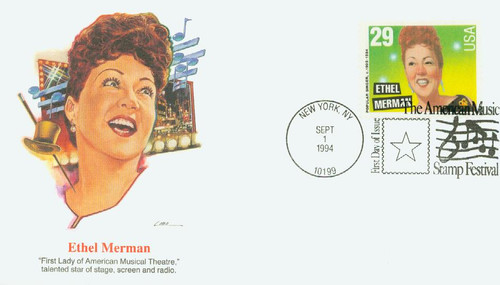 2853 FDC - 1994 29c Popular Singers: Ethel Merman