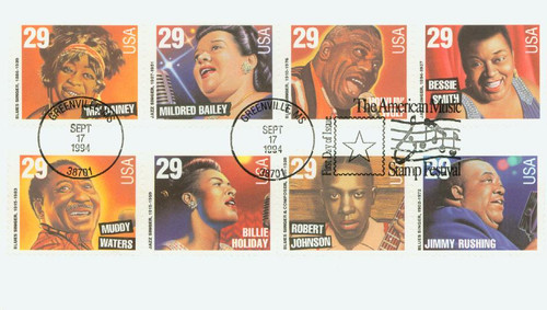 2854-61 FDC - 1994 29c Blues and Jazz Singers