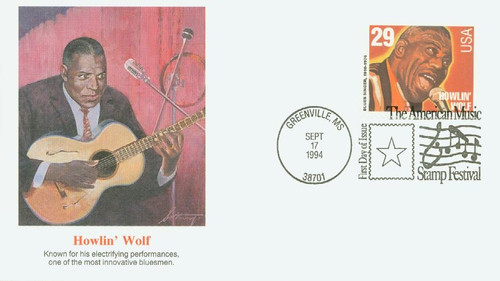 2861 FDC - 1994 29c Blues and Jazz Singers: Howlin' Wolf