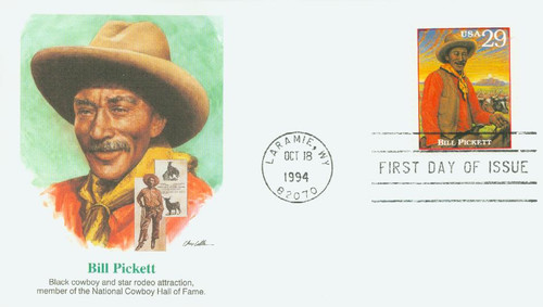 2869g FDC - 1994 29c Legends of the West: Bill Pickett