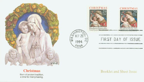 2871 FDC - 1994 29c Traditional Christmas: Madonna and Child