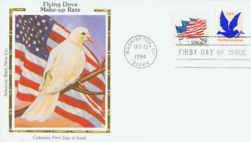 2877 FDC - 1994 3c Dove, ABN Make-up rate