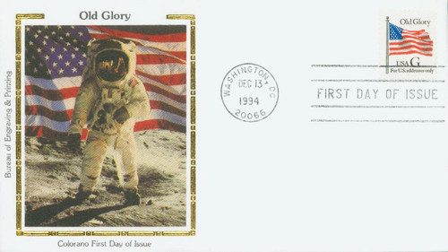 2881 FDC - 1994 32c G-rate Old Glory, black "G"