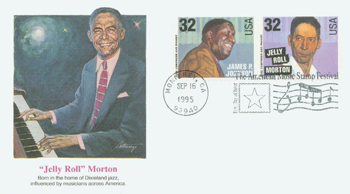 2985-86 FDC - 1995 Jazz Musicians-Morton (Johnson) FDC
