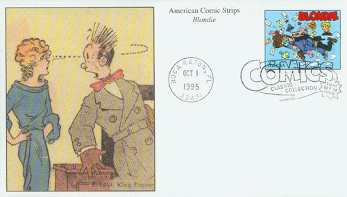 3000l FDC - 1995 32c Comic Strip Classics: Blondie