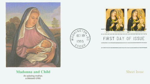 3003 FDC - 1995 32c Traditional Christmas: Madonna and Child