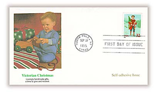 3011 FDC - 1995 32c Contemporary Christmas: Child with Tree, booklet single