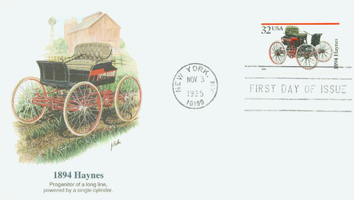 3020 FDC - 1995 32c Antique Automobiles: 1894 Haynes