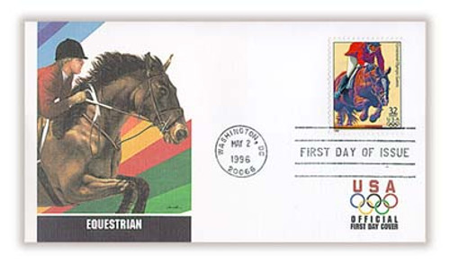 3068s FDC - 1996 32c Olympic Games: Equestrian