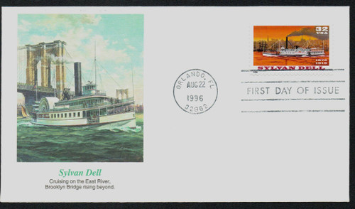 3092 FDC - 1996 32c Riverboats: Sylvan Dell