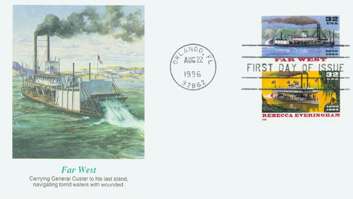 3093 FDC - 1996 32c Riverboats: Far West