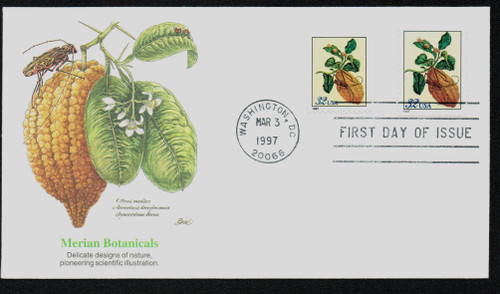 3126 FDC - 1997 32c Merian Botanicals: Citron