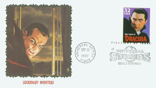3169 FDC - 1997 32c Classic Movie Monsters: Bela Lugosi as Dracula