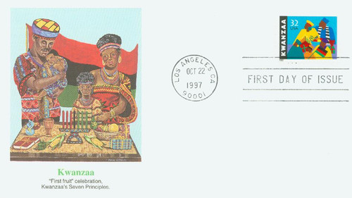 3175 FDC - 1997 32c Kwanzaa