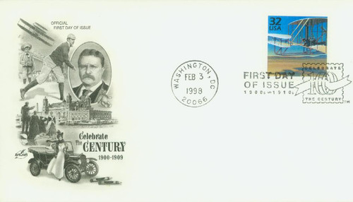 3182g FDC - 1998 32c Celebrate the Century - 1900s: Kitty Hawk