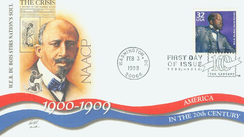 3182l FDC - 1998 32c Celebrate the Century - 1900s: W.E.B. DuBois