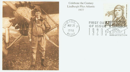 3184m FDC - 1998 32c Celebrate the Century - 1920s: Lindbergh