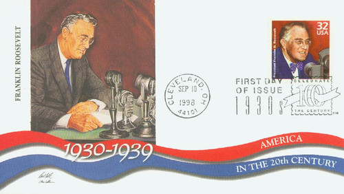 3185a FDC - 1998 32c Celebrate the Century - 1930s: Franklin D. Roosevelt