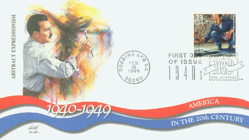 3186h FDC - 1999 33c Celebrate the Century - 1940s: Abstract Expressionism