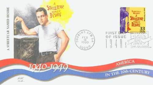 3186n FDC - 1999 33c Celebrate the Century - 1940s: "A Streetcar Named Desire" - Broadway Hit 1947