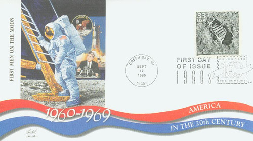 3188c FDC - 1999 33c Celebrate the Century - 1960s: Man Walks on Moon