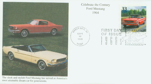 3188h FDC - 1999 33c Celebrate the Century - 1960s: Ford Mustang