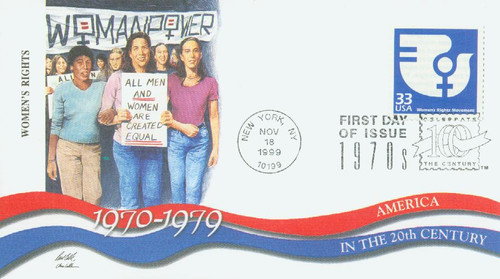 3189j FDC - 1999 33c Celebrate the Century - 1970s: Women's Rights Movement