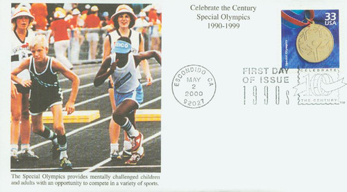 3191i FDC - 2000 33c Celebrate the Century - 1990s: Special Olympics