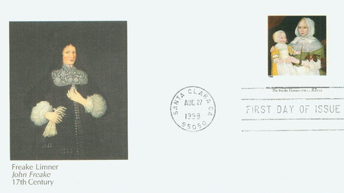 3236b FDC - 1998 32c Four Centuries of American Art: The Freake Limner