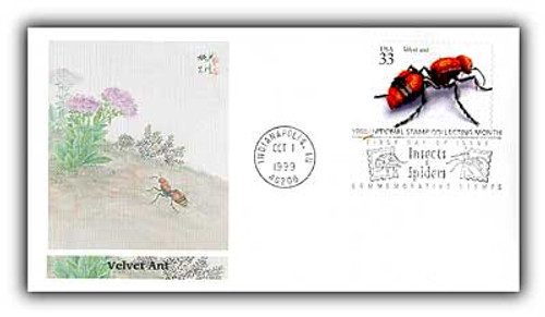 3351i FDC - 1999 33c Insects and Spiders: Velvet Ant