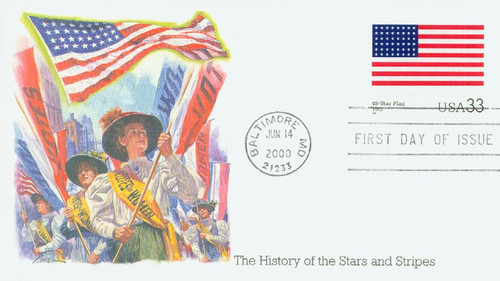 3403s FDC - 2000 33c The Stars and Stripes: 48-Star Flag