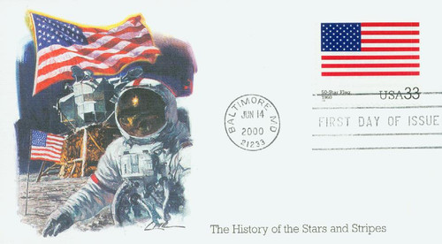 3403t FDC - 2000 33c The Stars and Stripes: 50-Star Flag