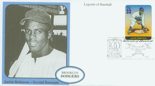 3408a FDC - 2000 33c Legends of Baseball: Jackie Robinson