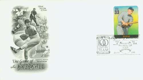 3408d FDC - 2000 33c Legends of Baseball: Ty Cobb