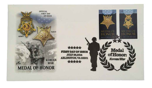 4822a-23a FDC - 2014 First-Class Forever Stamp - The Medal of Honor: Korean War