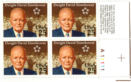 2513 PB - 1990 25c Dwight David Eisenhower