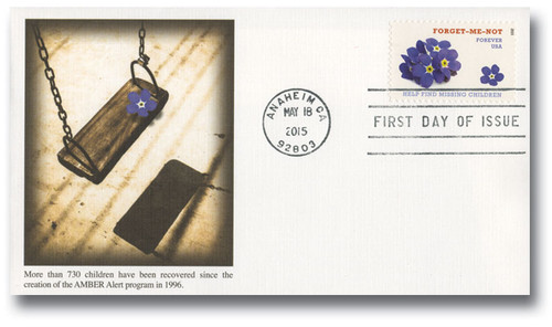 4987 FDC - 2015 First-Class Forever Stamp - Forget-Me -Not: Help Find Missing Children